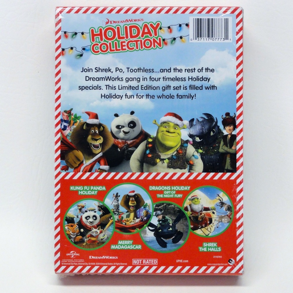 DreamWorks Holiday Collection DVD 4 Specials Shrek Madagascar Kung Fu Panda New - Picture 2 of 6